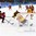 GANGNEUNG, SOUTH KOREA - FEBRUARY 23: Canada's Derek Roy #9 gets a shot off on Germany's Danny Aus Den Birken #33 with pressure from Moritz Muller #91 and Matthias Plachta #22 during semifinal round action at the PyeongChang 2018 Olympic Winter Games. (Photo by Matt Zambonin/HHOF-IIHF Images)

